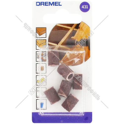 (431) Шлифовальная гильза, 6,4 мм / К 60 GRIT (6 шт) Dremel (2615043132) купить в Гродно