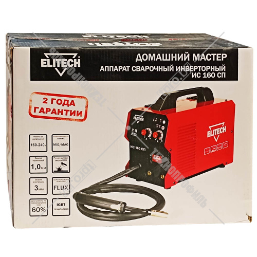 Полуавтомат сварочный ИС 160 СП (145 А/э 1,6-3 мм/пр 0,6-1,0 мм) ELITECH ДМ (204753) купить в Гродно фото 2