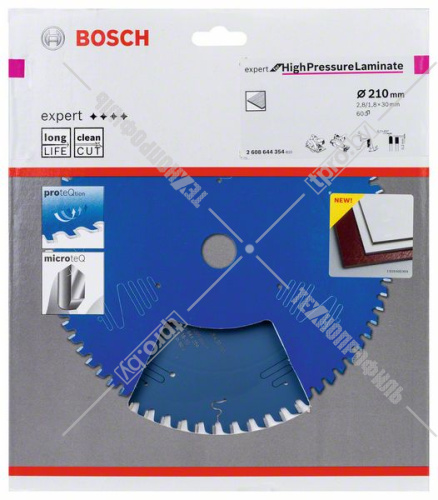 Пильный диск 210х2,8х30 мм Z60 Expert for High Presure Laminate BOSCH (2608644354) купить в Гродно