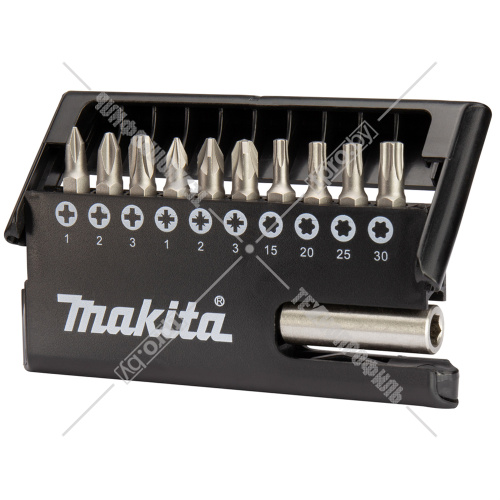 Набор бит (11 шт) + магнитный держатель MAKITA (D-30651) купить в Гродно