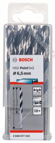Сверло по металлу 6,5х101 мм HSS PointTeQ (10 шт) BOSCH (2608577233) купить в Гродно
