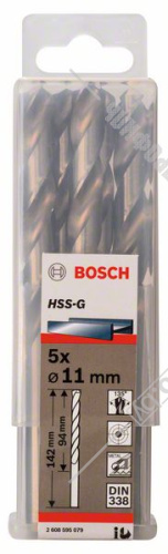 Сверло по металлу HSS-G 11x94x142 мм (5 шт) BOSCH (2608595079) купить в Гродно