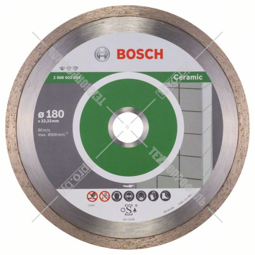 Алмазный круг Standard for Ceramic 180x22,23 мм BOSCH (2608602204) купить в Гродно фото 2