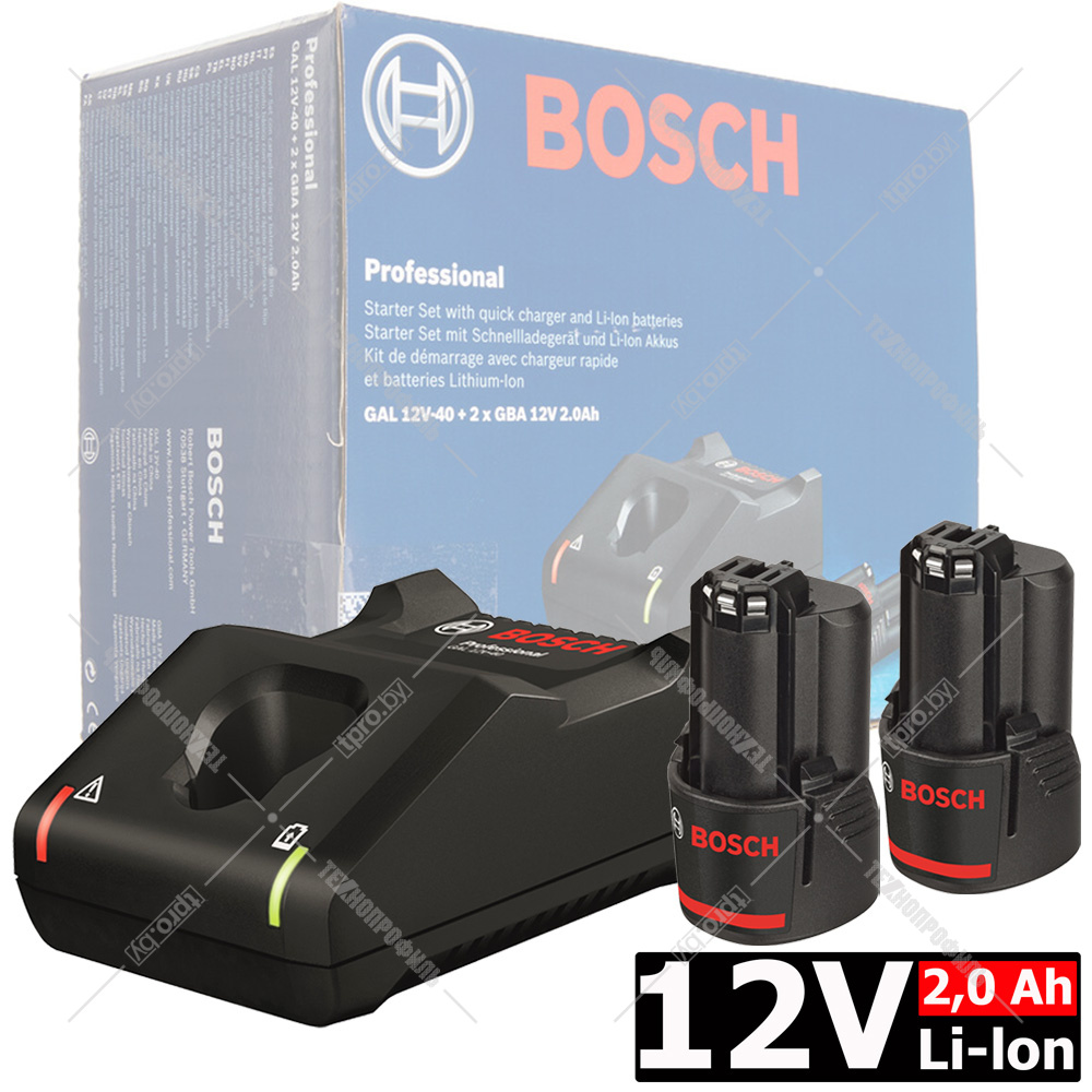 Bosch Professional GAL 12V-40 + 2x GBA 12V 3.0Ah 1600A019RD