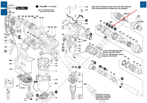 Фетровое кольцо к GBH 4-32 DFR BOSCH (1610205012) купить в Гродно фото 2