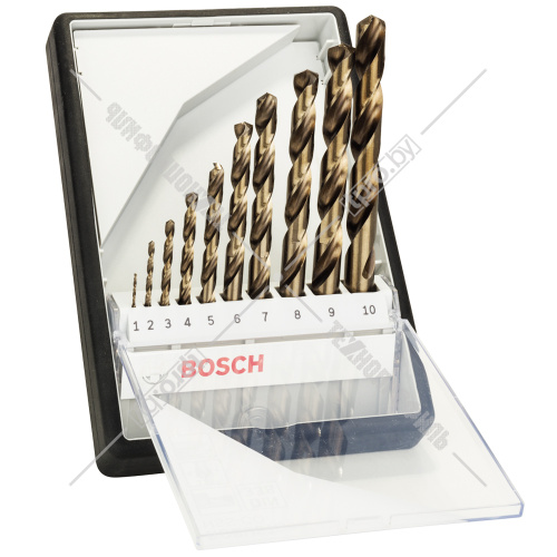 Набор сверл по металлу Robust Line HSS-Co 1-10 мм (10 шт) BOSCH (2607019925) купить в Гродно фото 2