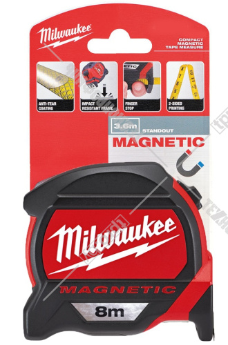Рулетка магнитная Magnetic Tape Premium (8 м) Milwaukee (4932464177) купить в Гродно