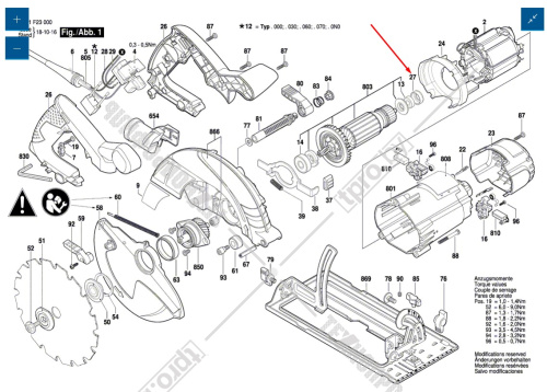 Кольцо резиновое к GKS 190 BOSCH (1619P06227) купить в Гродно фото 4