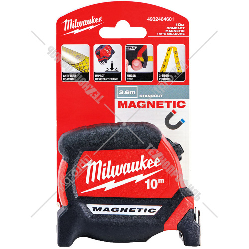Рулетка магнитная Magnetic Premium 10 м / 27 мм Milwaukee (4932464601) купить в Гродно