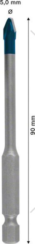 Сверло по керамограниту 5х90 мм Expert HEX-9 HardCeramic BOSCH (2608579505) купить в Гродно фото 2
