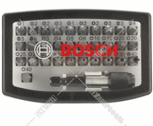 Набор бит (32 шт) + магнитный держатель бит BOSCH (2607017319) купить в Гродно фото 3
