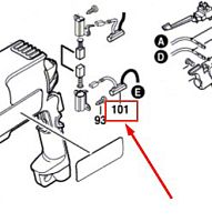 Помехоподавляющий фильтр L=126 к GBH 2-24DSR/DFR/ PBH220/240RE BOSCH (2604465097) купить в Гродно