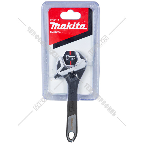 Разводной ключ 150 мм, 6" (захват 0 - 27 мм) MAKITA (B-65414) купить в Гродно