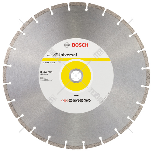 Алмазный круг ECO for Universal 350х25,4 мм BOSCH (2608615035) купить в Гродно