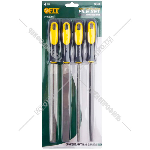 Набор напильников 200 мм (4 шт) FIT (42596) купить в Гродно