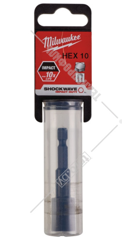 Торцевая головка 10 x 65 мм, магнитная Shockwave Impact Duty Milwaukee (4932352543) купить в Гродно