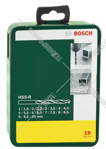 Набор сверл по металлу HSS-R 1-10 мм (19 шт) BOSCH (2607019435) купить в Гродно фото 2