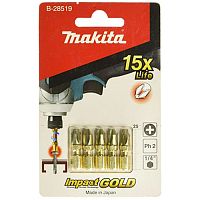 Бита Impact Gold Enduro PH2 25 мм C-form (5 шт) MAKITA (B-28519) купить в Гродно