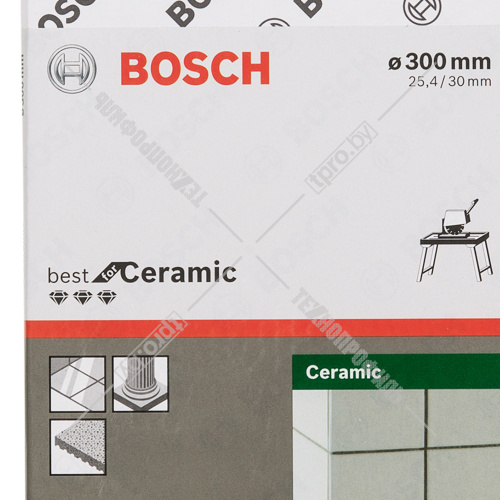 Алмазный круг Best for Ceramic 300x30/25,4 мм BOSCH (2608602639) купить в Гродно фото 4