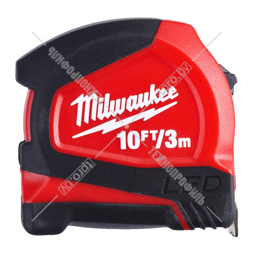 Рулетка SLIM 3 м / 12 мм (с подсветкой) Milwaukee (48226602) купить в Гродно
