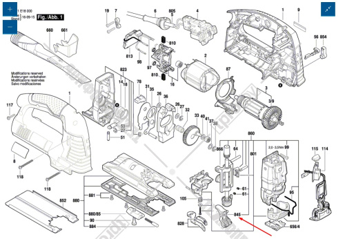 Роликовый рычаг к GST 160 CE BOSCH (2601321911) купить в Гродно фото 4