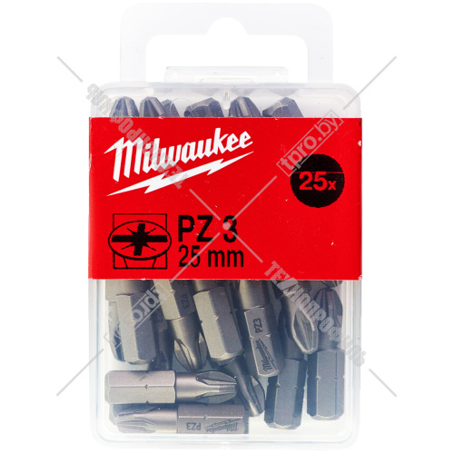 Бита PZ3 25 мм (25 шт) Milwaukee (4932399591) купить в Гродно фото 3