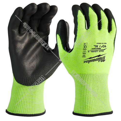 Защитные сигнальные перчатки (Ур.3 / размер 10/XL / 1 пара) с защитой от порезов Milwaukee (4932478133) купить в Гродно фото 2