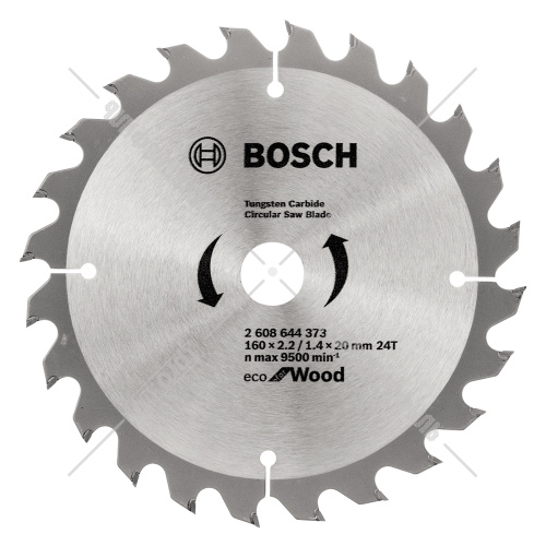 Пильный диск 160х2,2х20/16 мм Z24 ECO for Wood BOSCH (2608644373) купить в Гродно фото 2