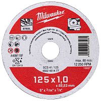 Отрезной круг 125х1,0х22,23 мм SCS 41 для металла Milwaukee (4932451477) купить в Гродно