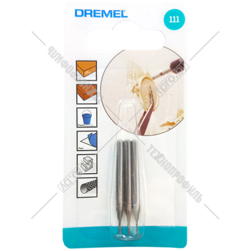 (111) Гравировальная цилиндрическая насадка 0,8 мм HSS (3 шт) Dremel (26150111JA) купить в Гродно