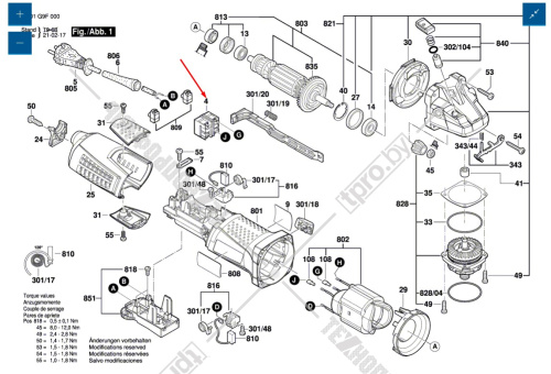 Выключатель к углошлифмашинам GWS 13....19-125 BOSCH (160720035A) купить в Гродно фото 5