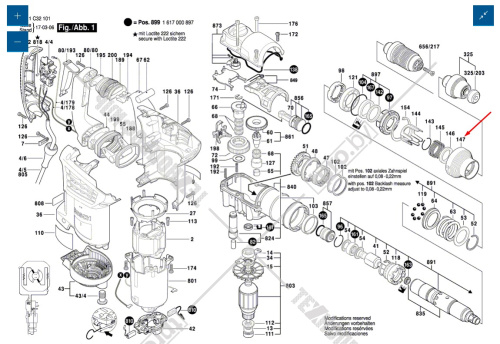 Втулка ручки к GBH 4-32DFR BOSCH (1610390056) купить в Гродно фото 5