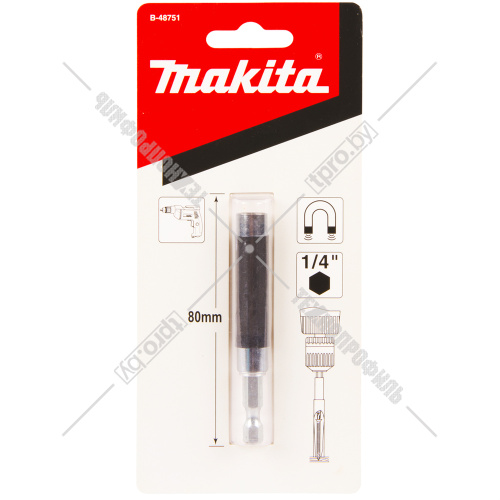Магнитный держатель бит 80 мм (с выдвижной обоймой) MAKITA (B-48751) купить в Гродно