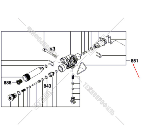 Головка насоса к мойке AQT 35-12 BOSCH (F016F04443) купить в Гродно