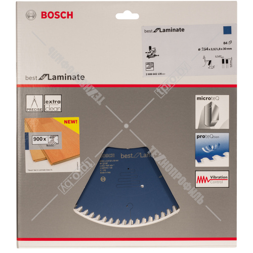 Пильный диск 254х2,5х30 мм Z84 Best for Laminate BOSCH (2608642135) купить в Гродно