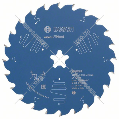 Пильный диск 190x2,4хFFi мм Z24 Expert for Wood BOSCH (2608644086) купить в Гродно фото 2