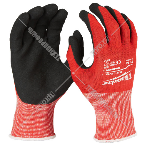 Защитные перчатки (Ур.1 / размер 8/M / 1 пара) с защитой от порезов Milwaukee (4932471416) купить в Гродно фото 2