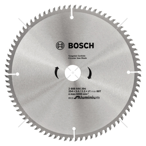 Пильный диск 254х3,0х30 мм Z80 ECO for Aluminium BOSCH (2608644394) купить в Гродно фото 2