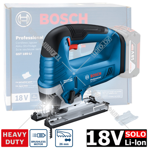 Лобзик аккумуляторный GST 185-LI Professional BOSCH (06015B3021) купить в Гродно