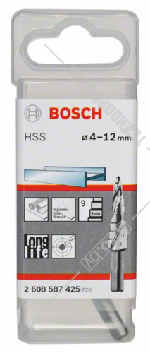 Ступенчатое сверло HSS 4-12 мм BOSCH (2608587425) купить в Гродно фото 2
