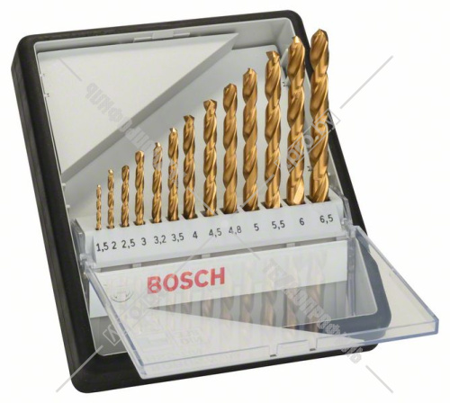 Набор сверл по металлу Robust Line HSS-TiN 2-6,5 мм (13 шт) BOSCH (2607010539) купить в Гродно фото 2
