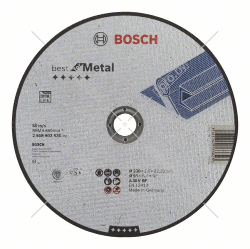 Отрезной круг 230х2,5х22,23 мм Best for Metal BOSCH (2608603530) купить в Гродно