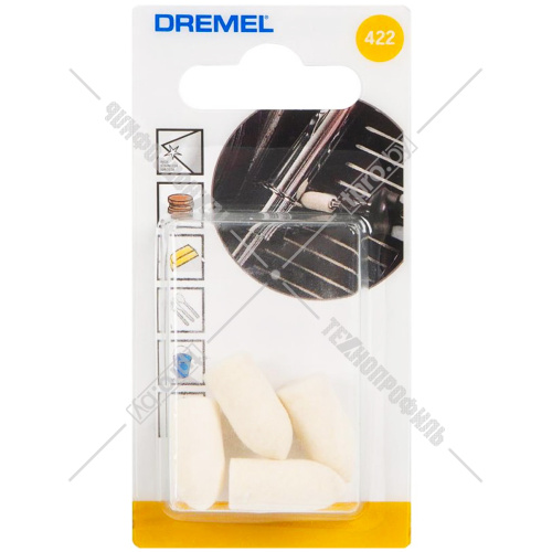 (422) Полировальная насадка 10 мм (4 шт) Dremel (26150422JA) купить в Гродно