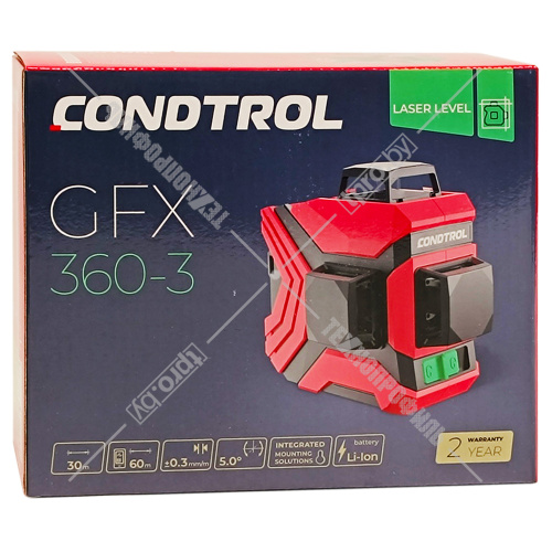 Лазерный нивелир GFX360-3 CONDTROL (1-2-222) купить в Гродно фото 2