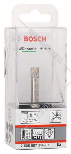 Алмазная коронка D8 мм Best for Ceramic BOSCH (2608587156) купить в Гродно