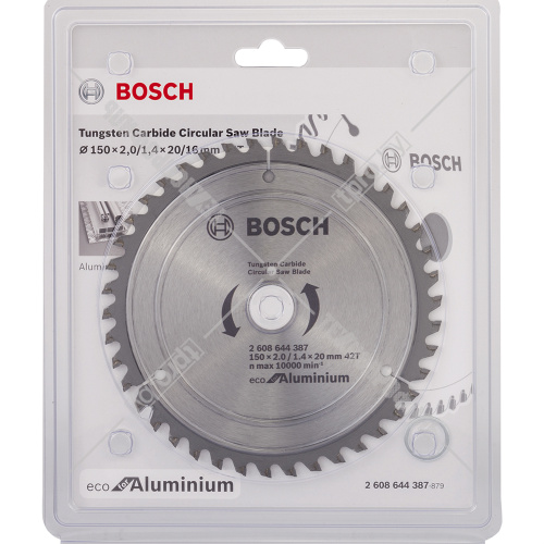 Пильный диск 150х2,0х20/16 мм Z42 ECO for Aluminium BOSCH (2608644387) купить в Гродно
