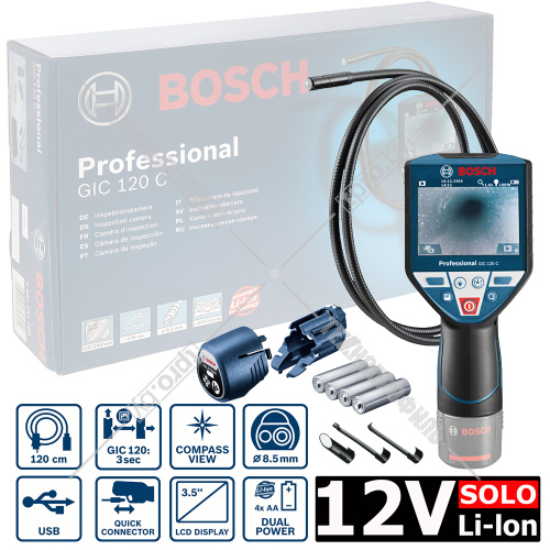 Инспекционная камера аккумуляторная GIC 120 C Professional BOSCH (0601241200) купить в Гродно