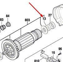 Шарикоподшипник 7х19х6 мм BOSCH (1619P00456) купить в Гродно