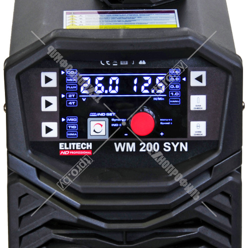Полуавтомат сварочный WM 200 SYN (200 А/э 1,6-4 мм/пр 0,6-1,0 мм) ELITECH (204471) купить в Гродно фото 4