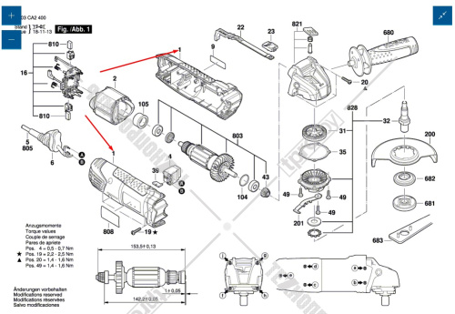 Корпус к PWS 700-125 BOSCH (2609004775) купить в Гродно фото 2